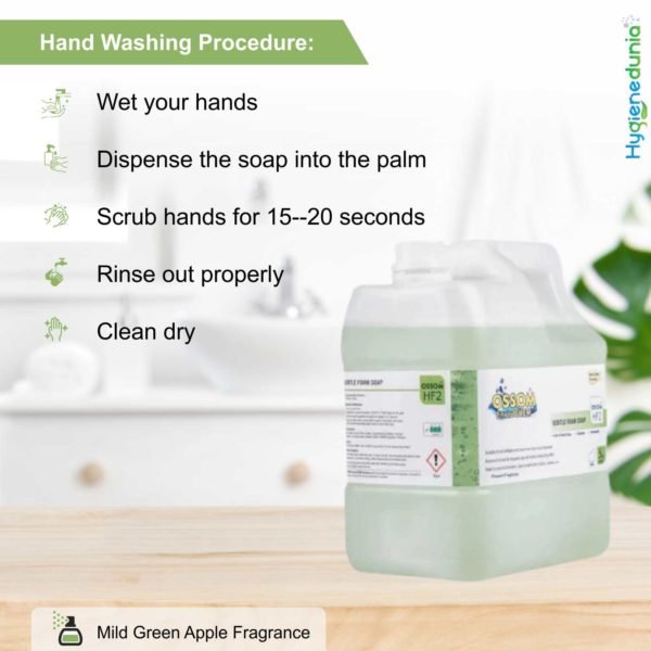 Ossom HF2 - Gentle Foam Soap, Green (5Ltrs Pack)