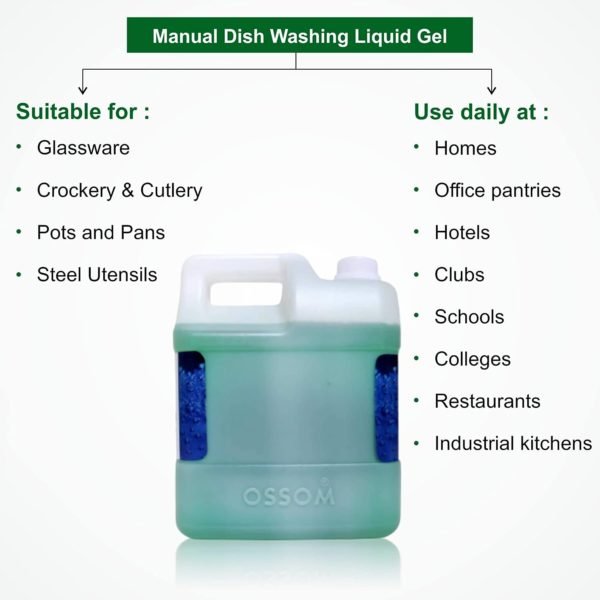 ossom d1 green dish wash liquid (5ltrs pack)