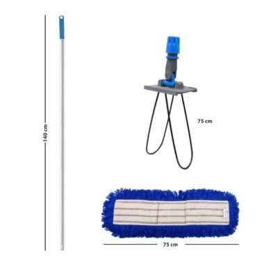 SpringMop Acrylic Easy Clean Mop Set Alu 75cm - Blue Code