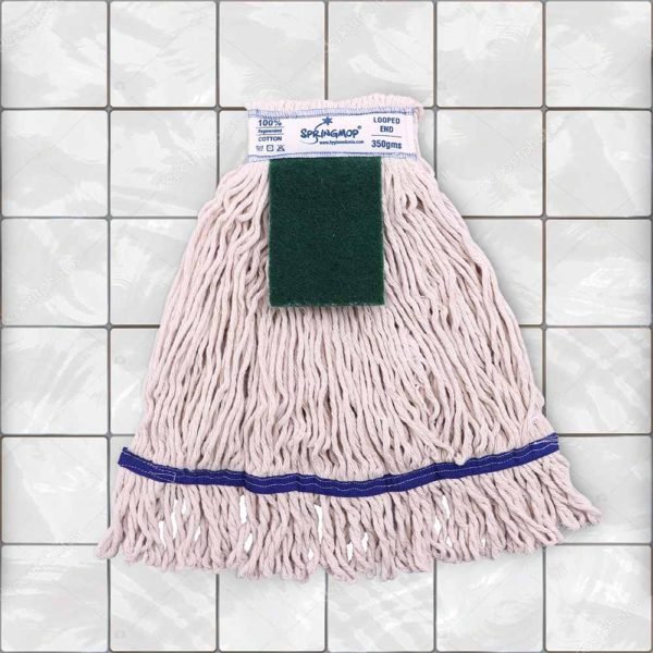 Mop Refill with Scrub Pad | Buy SpringMop® PRO+ Cotton | Looped, 350gm