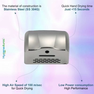 S.S Hand Dryer Power Saver 1000 W