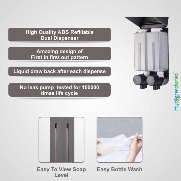 RICH Soap Dispenser 250 Duo Grey Luxury Quality OSSOM®