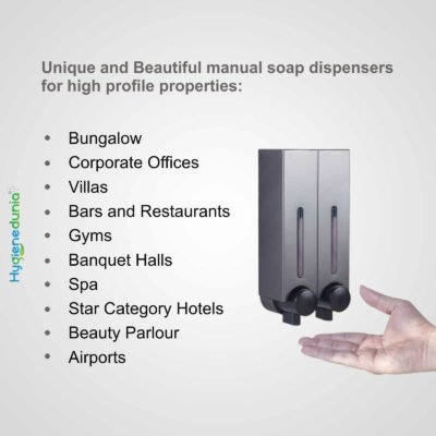 RICH Soap Dispenser 250 Duo Grey Slim Design OSSOM®