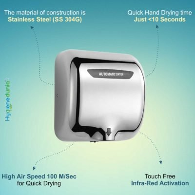 S.S High Speed Quick Drying Hand Dryer 1800 W