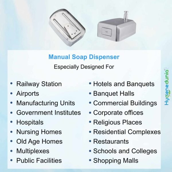 8001-SS Soap Dispenser 800ml capacity V-Shape Ossom