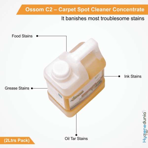 Ossom C2 carpet stain cleaner solution 2Ltrs Pack
