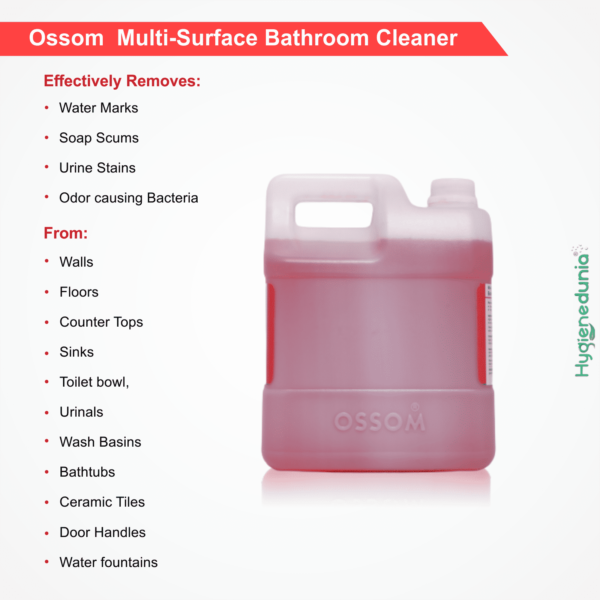 Ossom S1 Bathroom tiles cleaning liquid 5Ltrs Pack