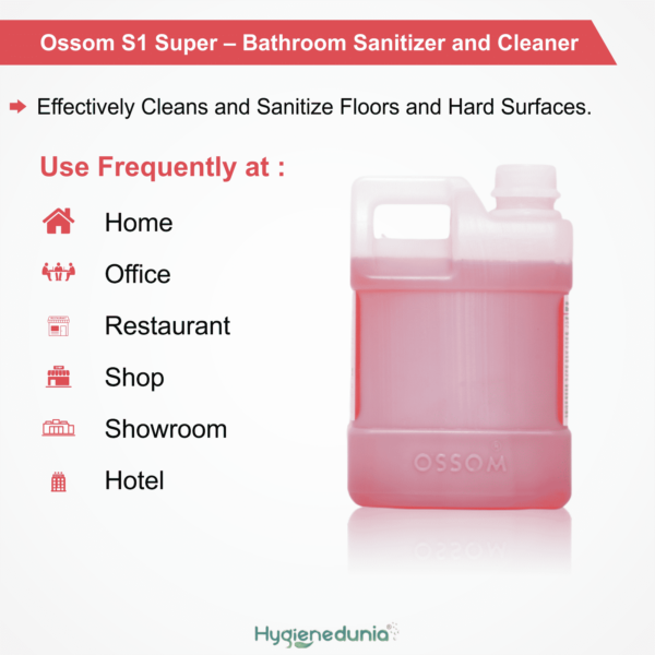 Ossom S1 Super Toilet seat sanitizer 2Ltrs Pack