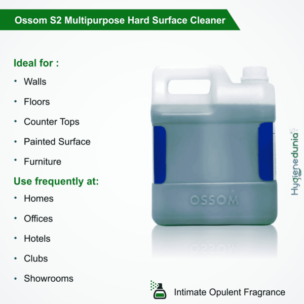 Ossom S2 Multipurpose Hard Surface Cleaner Conc. Surface Cleaner 5Ltrs Pack