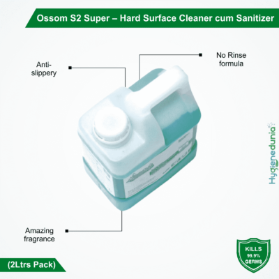 Ossom S2 Super Hard Surface Cleaner cum Sanitizer surface sanitizer chemical 2Ltrs Pack