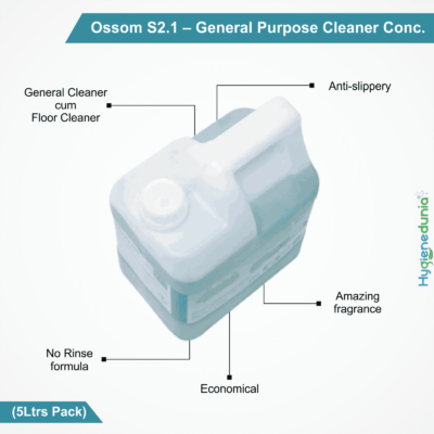 General Purpose Cleaner Conc. Floor Cleaner 5 litre Pack Ossom S2.1