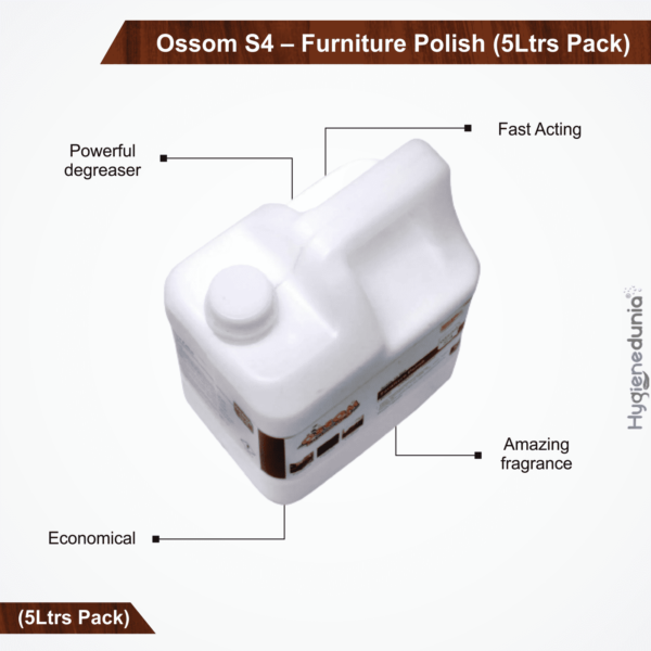 Ossom S4 furniture polisher spray 5Ltrs Pack