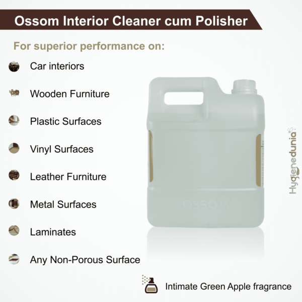 Ossom S4.1 Interior cleaner and protectant, Car interior cleaner 5Ltrs Pack