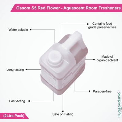 Ossom S5 Deo Red Flower odor neutralizer for home 2Ltrs Pack