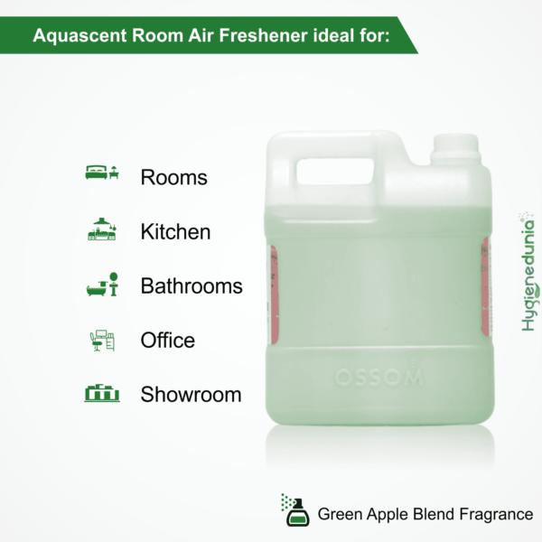 Ossom S5 Green Room freshener spray for home 5Ltrs Pack