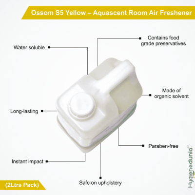 Ossom S5 Yellow Air fresheners spray 2Ltrs Pack