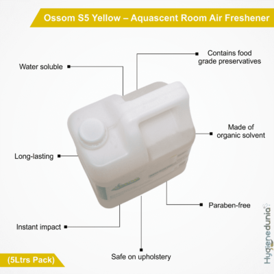 Ossom S5 Yellow Room air freshener automatic 5Ltrs Pack