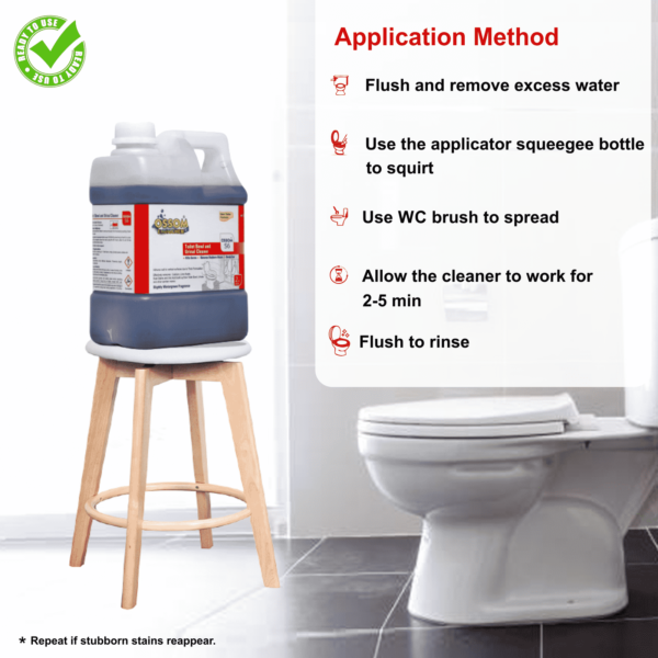 Ossom S6 Toilet cleaner chemical formula 2Ltrs Pack
