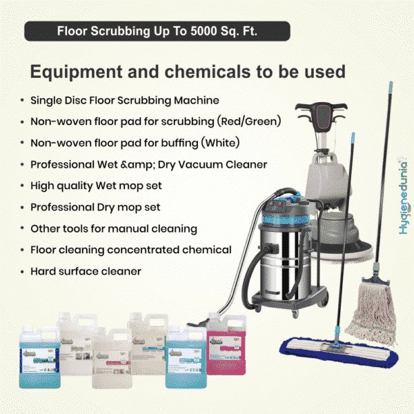 Commercial floor scrubber service floor Scrubbing Up To 5000 Sq. Ft. at Hygienedunia