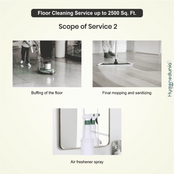 Floor Scrubbing Service up to 2500 sq. ft by Hygienedunia