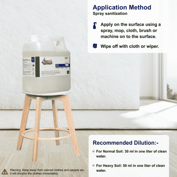 Klor floor disinfectant cleaner, Bleach Toilet Cleaner Ossom S12 By Hygienedunia
