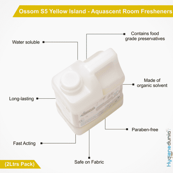 Price of room freshener Ossom-S5 Deo Yellow By Hygienedunia 2Ltrs Pack