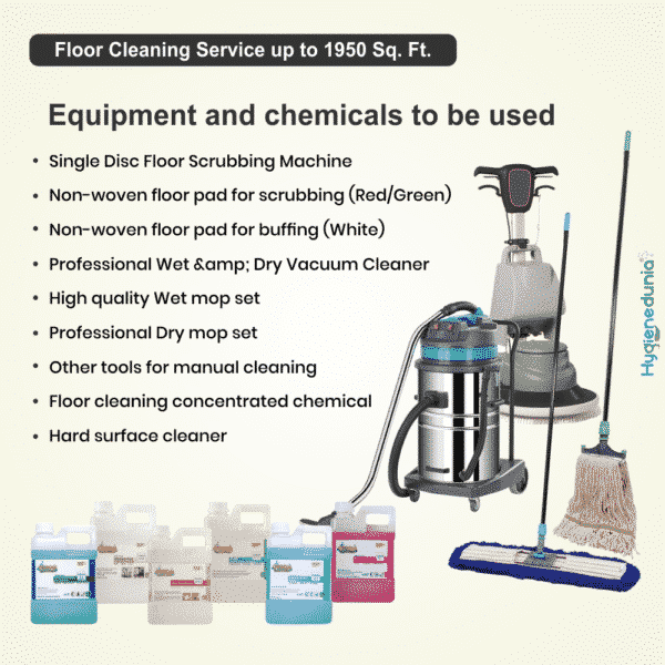 Tile floor cleaning up to 1950 Sq. Ft by Hygienedunia