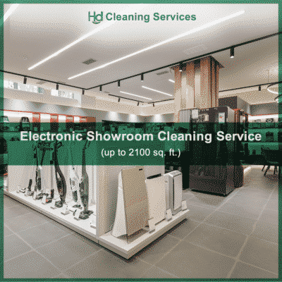 Electronic showroom cleaning services near me upto 2100 sq. ft at Hygienedunia
