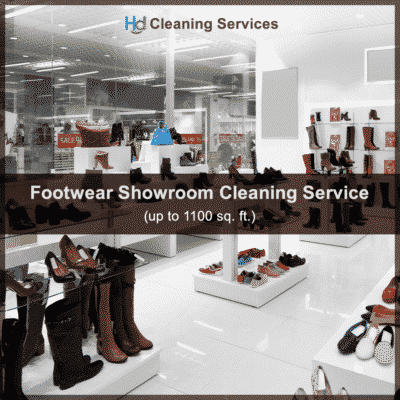 Footwear shop deep cleaning services near me 1100 sq. ft at Hygienedunia
