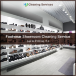 Footwear showroom cleaning service near me 2100 sq. ft at Hygienedunia