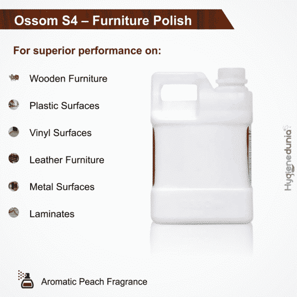 Furniture polish at home Ossom S4 2Ltrs Pack ay Hygienedunia