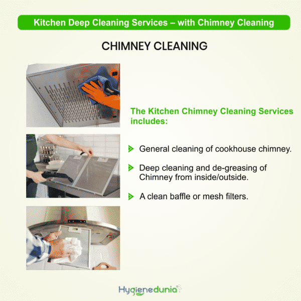 Mechanized kitchen cleaning with Chimney Cleaning at Hygienedunia