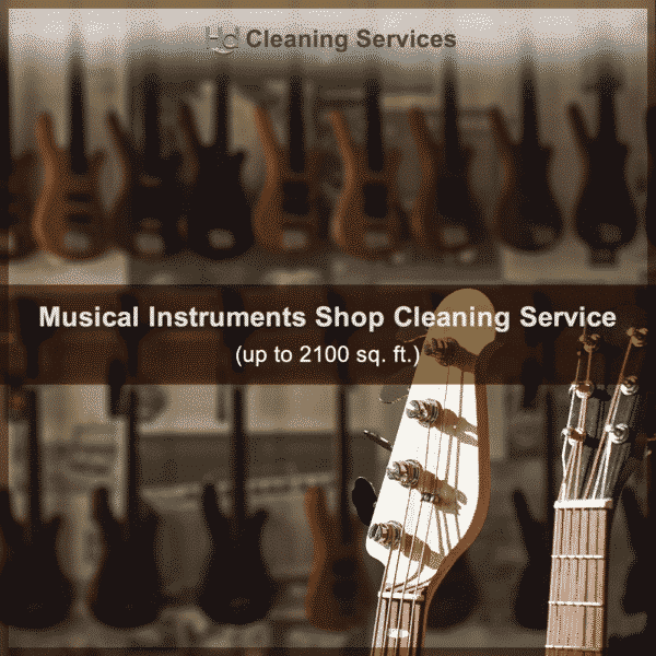 Musical instruments showroom cleaning service near me 2100 sq. ft. at Hygienedunia